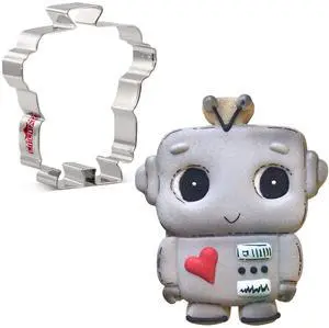 Robot Cookie Cutter, 3.8 inch | Decent Size, Simple Classic Shape, Premium Stainless Steel, Durable for Repeated Use, Dishwasher Safe, For Dough & Fondant Robot Cookie Cutter, 3.8 inch | Decent Size, Simple Classic Shape, Premium Stainless Steel, Durable for Repeated Use, Dishwasher Safe, For Dough & Fondant