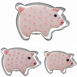 Mini Pig Shaped Cookie Cutters Set Stainless Steel 3Pcs | Farm Theme Cute Piggy Fondant Molds for Sugar Biscuit, Cake Decor, Holiday Baking, Playdough Clay DIY & Handmade Crafts Mini Pig Shaped Cookie Cutters Set Stainless Steel 3Pcs | Farm Theme Cute Piggy Fondant Molds for Sugar Biscuit, Cake Decor, Holiday Baking, Playdough Clay DIY & Handmade Crafts