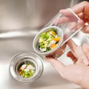 200Pcs Disposable Kitchen Sink Strainer Mesh Bags, Elastic Anti-Clogging Sink Drain Covers, Food Waste Debris Catcher, Fits Most Sink Strainers 200Pcs Disposable Kitchen Sink Strainer Mesh Bags, Elastic Anti-Clogging Sink Drain Covers, Food Waste Debris Catcher, Fits Most Sink Strainers