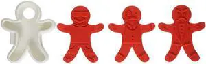 Gingerbread Boys Templates Reverse, Dishwasher Safe, Set of 6 Cookie Stamps with Cutter Gingerbread Boys Templates Reverse, Dishwasher Safe, Set of 6 Cookie Stamps with Cutter