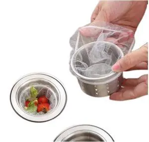 200-Pack Disposable Kitchen Sink Strainer Mesh Bag - Elastic, Anti-Clogging Sink Net Strainer for Kitchen & Bathroom Drains, Collect Food Waste & Debris 200-Pack Disposable Kitchen Sink Strainer Mesh Bag - Elastic, Anti-Clogging Sink Net Strainer for Kitchen & Bathroom Drains, Collect Food Waste & Debris