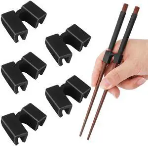 6 Pairs Reusable Chopsticks Helper, Training Chopsticks For Adults Training Chopstick Hinges Connector,Non-Slip And Portable Practice Chopsticks For Beginners Kids (Black) 6 Pairs Reusable Chopsticks Helper, Training Chopsticks For Adults Training Chopstick Hinges Connector,Non-Slip And Portable Practice Chopsticks For Beginners Kids (Black)