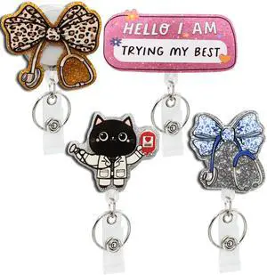 Retractable Badge Reel Cute with Clip and Key Ring for Id Name Card Holder/Nurse Medical Worker Teacher Doctor Student Office School (4 Medical Style) Retractable Badge Reel Cute with Clip and Key Ring for Id Name Card Holder/Nurse Medical Worker Teacher Doctor Student Office School (4 Medical Style)