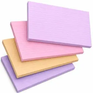 Lined Index Cards, 4"x6", 144 Cards, Assorted Colors | Bulk 4x6 Index Cards, Ruled for School, College, Office and Home Organization Lined Index Cards, 4"x6", 144 Cards, Assorted Colors | Bulk 4x6 Index Cards, Ruled for School, College, Office and Home Organization