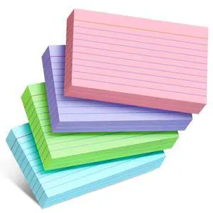 Colored Index Cards 3x5 Inch 200 Count Ruled Index Flash Cards for Studying | 180GSM Lined Index Note Cards 3x5 Index Cards, Colored Flashcards 3 x 5 Notecards Lined Study Card for Office, School, Hom Colored Index Cards 3x5 Inch 200 Count Ruled Index Flash Cards for Studying | 180GSM Lined Index Note Cards 3x5 Index Cards, Colored Flashcards 3 x 5 Notecards Lined Study Card for Office, School, Hom