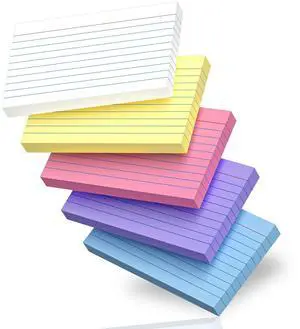 250 Count Index Cards 3x5 Inch Colored Ruled Lined Heavyweight Flash Cards Study Cards with Sturdy Cardstock Durable Flashcards Note Cards for Note Taking, Language Learning, School & Office Supplies 250 Count Index Cards 3x5 Inch Colored Ruled Lined Heavyweight Flash Cards Study Cards with Sturdy Cardstock Durable Flashcards Note Cards for Note Taking, Language Learning, School & Office Supplies