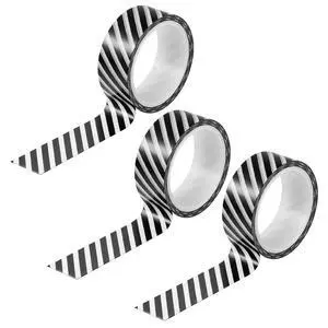 Gtziqa 3 Rolls Black Stripe Washi Tape Set, 15 mm Wide Thin Washi Tape Masking Decorative Tapes for Journal,Scrapbook, Planners, Gift Box Wrapping, DIY Crafts (Black) Gtziqa 3 Rolls Black Stripe Washi Tape Set, 15 mm Wide Thin Washi Tape Masking Decorative Tapes for Journal,Scrapbook, Planners, Gift Box Wrapping, DIY Crafts (Black)