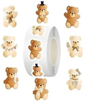 8 Different Patterns Bears Stickers 500 Pcs 1 * 1.1-1.5'' Inches Cute Animal Adhesive Sealing Label Decal for Baking Cake Box Decor Business Gift Box Crafts Supplies Kids Teens Adults 8 Different Patterns Bears Stickers 500 Pcs 1 * 1.1-1.5'' Inches Cute Animal Adhesive Sealing Label Decal for Baking Cake Box Decor Business Gift Box Crafts Supplies Kids Teens Adults