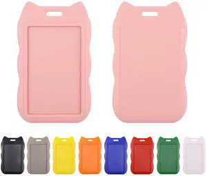 2 Pack Badge Holder, Vertical ID Badge Holder with Window, ID Card Holder | Vertical Badge Holder, Cat Ear ID Holder, ID Card Holder for Office Factory Nurses School Teacher Students 2 Pack Badge Holder, Vertical ID Badge Holder with Window, ID Card Holder | Vertical Badge Holder, Cat Ear ID Holder, ID Card Holder for Office Factory Nurses School Teacher Students