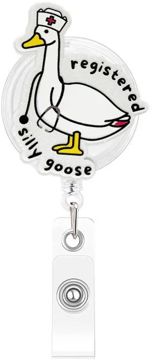 YGNNIU Cute Goose Nurse Badge Reel Retractable ID Holder for Nurses, Doctors, Teachers, Students Adorable Farm Animal Badge Reels Retractable for Hospital, Clinic, Office, School YGNNIU Cute Goose Nurse Badge Reel Retractable ID Holder for Nurses, Doctors, Teachers, Students Adorable Farm Animal Badge Reels Retractable for Hospital, Clinic, Office, School