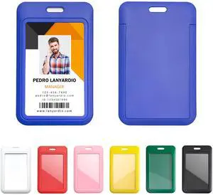 1 Pack Badge Holder, Vertical ID Badge Holder with Window, ID Card Holder | Sliding Plasticl ID Holder, ID Card Holder for Office Factory Nurses School Teacher Students 1 Pack Badge Holder, Vertical ID Badge Holder with Window, ID Card Holder | Sliding Plasticl ID Holder, ID Card Holder for Office Factory Nurses School Teacher Students