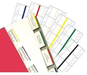 58610 Erasable Write-On Index Tabs, 24 Count, 1 x 1/2 Inch White Edge, Reusable Self-Adhesive File Folder Tabs for Binders, Planners, Reports and Office Organization 58610 Erasable Write-On Index Tabs, 24 Count, 1 x 1/2 Inch White Edge, Reusable Self-Adhesive File Folder Tabs for Binders, Planners, Reports and Office Organization