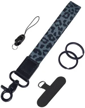 Uniclife Keychain Wristlet, Soft Fabric Key Chain for Car Keys Badges, Cool Wristlet Keychain with 2 Key Rings Tether Tab & Phone Strap, Short Wrist Lanyard Strap for Men & Women (Leopard Print) Uniclife Keychain Wristlet, Soft Fabric Key Chain for Car Keys Badges, Cool Wristlet Keychain with 2 Key Rings Tether Tab & Phone Strap, Short Wrist Lanyard Strap for Men & Women (Leopard Print)