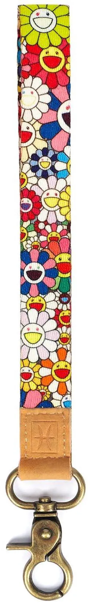 wrist lanyard for keys wrist lanyard key chains women and men (Flower smile) wrist lanyard for keys wrist lanyard key chains women and men (Flower smile)