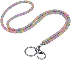 LEGENTLISUR Beaded Lanyard for Women ID Badges, Light Rainbow | Clay Beads Heisi Cute Lanyard, Boho Teacher Lanyards for ID Badges and Keys, Breakaway, Gift for Nurse Teacher LEGENTLISUR Beaded Lanyard for Women ID Badges, Light Rainbow | Clay Beads Heisi Cute Lanyard, Boho Teacher Lanyards for ID Badges and Keys, Breakaway, Gift for Nurse Teacher