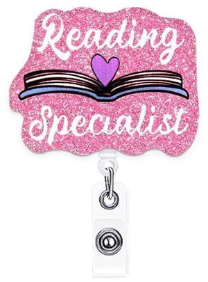 ANDGING Funny Badge Reel Holder Reading Specialist Nurse Nursing Medical Acrylic Badge Reels Retractable for Nurses Cute Glitter Badge Clip RN CNA LPN LVN ID Card Accessories Assistant Gifts GL689 ANDGING Funny Badge Reel Holder Reading Specialist Nurse Nursing Medical Acrylic Badge Reels Retractable for Nurses Cute Glitter Badge Clip RN CNA LPN LVN ID Card Accessories Assistant Gifts GL689