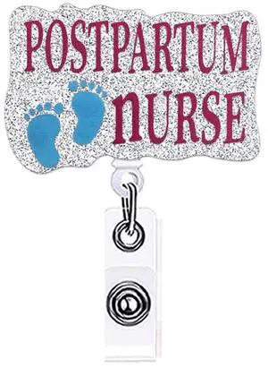 ANDGING Nicu Badge Reel Holder Postpartum Nurse Labor and Delivery Nursing Badge Reels Retractable for Nurses Glitter Acrylic Medical Badge Clip RN LPN CNA LVN Cute ID Card Accessories Nurse Gifts ANDGING Nicu Badge Reel Holder Postpartum Nurse Labor and Delivery Nursing Badge Reels Retractable for Nurses Glitter Acrylic Medical Badge Clip RN LPN CNA LVN Cute ID Card Accessories Nurse Gifts