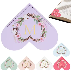 6 Pack Macaron Colorful Bookmarks,Heart Shape Leather Bookmark Set with Floral Initials,Cute UV Printed Design,Bulk Graduation Gifts for Students Teachers Book Lovers,Elegant Thank You Gift (M) 6 Pack Macaron Colorful Bookmarks,Heart Shape Leather Bookmark Set with Floral Initials,Cute UV Printed Design,Bulk Graduation Gifts for Students Teachers Book Lovers,Elegant Thank You Gift (M)