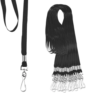BOHLJRUI 10 Pack Lanyards for ID Badges, Bulk Lanyards with Clip Swivel Hooks for Badge Holders (10, Black) BOHLJRUI 10 Pack Lanyards for ID Badges, Bulk Lanyards with Clip Swivel Hooks for Badge Holders (10, Black)