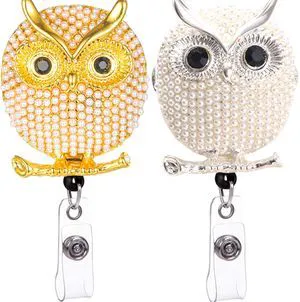 Cute Owl Retractable Badge Reel Rhinestone Badge Holder Retractable Clip Cute Diamond Glitter Nursing Student Name Holders 2 Pack Cute Owl Retractable Badge Reel Rhinestone Badge Holder Retractable Clip Cute Diamond Glitter Nursing Student Name Holders 2 Pack