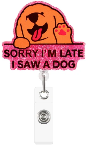 BLMHTWO Funny Nurse Badge Reel, Retractable Badge Holders 360° Rotation Cute Badge Reel for RN LPN CNA MA Student (Golden Retriever) BLMHTWO Funny Nurse Badge Reel, Retractable Badge Holders 360° Rotation Cute Badge Reel for RN LPN CNA MA Student (Golden Retriever)