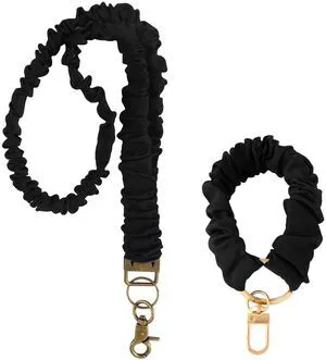 PLwelth Stretchy Scrunchie Lanyard for ID Badges Keys Cute Neck Teacher Lanyard for Women Retractable Keychain Holder Black Key Lanyards Teacher Appreciation Gifts Nurse Office Gifts Accessories PLwelth Stretchy Scrunchie Lanyard for ID Badges Keys Cute Neck Teacher Lanyard for Women Retractable Keychain Holder Black Key Lanyards Teacher Appreciation Gifts Nurse Office Gifts Accessories