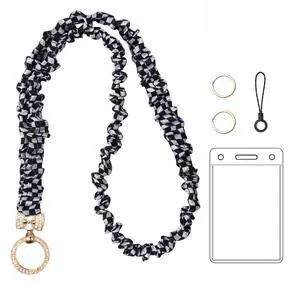 REEMTOO Scrunchie Teacher Lanyard for ID Badges, Cute Neck Lanyard for Keys, Retractable Keychain Holder for Women REEMTOO Scrunchie Teacher Lanyard for ID Badges, Cute Neck Lanyard for Keys, Retractable Keychain Holder for Women