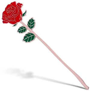 simarro Metal Rose Bookmark, Flower Book Page Holder for Reading Lovers, Cute Bookmarks Gift for Teacher Appreciation Gifts Valentine Mother's Day Thanksgiving Gift for Women Girls(Red) simarro Metal Rose Bookmark, Flower Book Page Holder for Reading Lovers, Cute Bookmarks Gift for Teacher Appreciation Gifts Valentine Mother's Day Thanksgiving Gift for Women Girls(Red)