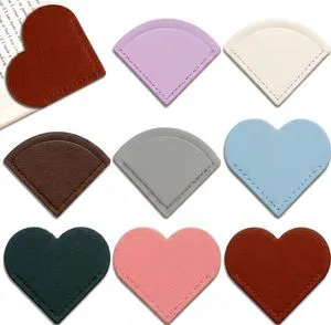 Corner Bookmark Set, 8PCS Heart & Fan Leather Page Markers for Reading | Stitched Edges, Slim Corner Design, Assorted Colors for Women, Book Lovers, Journals, Planners & Stationery Corner Bookmark Set, 8PCS Heart & Fan Leather Page Markers for Reading | Stitched Edges, Slim Corner Design, Assorted Colors for Women, Book Lovers, Journals, Planners & Stationery