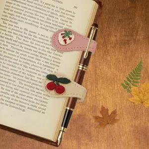 Frayot 2Pcs Leather Magnetic Bookmarks, Embroidery Page Markers for Reading | Vintage Embroidery Design with Unique Exquisite Patterns, Leather Page Markers, For Book Lovers Accessories,Beige Pink Frayot 2Pcs Leather Magnetic Bookmarks, Embroidery Page Markers for Reading | Vintage Embroidery Design with Unique Exquisite Patterns, Leather Page Markers, For Book Lovers Accessories,Beige Pink