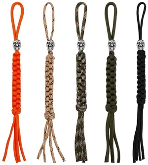 HOBBIESAY 5Pcs 5 Colors Knife Lanyards with Paracord Braided Lanyard Beads Paracords Lanyard Zipper Pull Skull Bead Keychain 9.06inch Length for Flashlight EDC Tools Phone Cases Keys Camera HOBBIESAY 5Pcs 5 Colors Knife Lanyards with Paracord Braided Lanyard Beads Paracords Lanyard Zipper Pull Skull Bead Keychain 9.06inch Length for Flashlight EDC Tools Phone Cases Keys Camera
