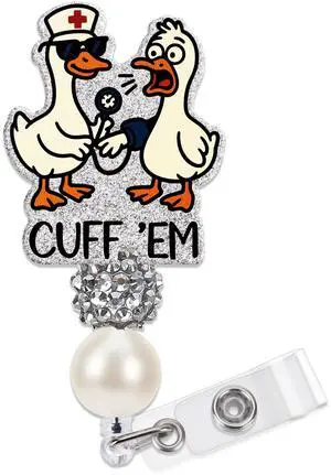Koazava Silly Goose Bagde Reel for Nurse, Funny Badge Reel with Retractable Clip, Cute ID Name Tag Badges Holder for Nursing Students Teachers Doctor RN CNA LPN Gifts Koazava Silly Goose Bagde Reel for Nurse, Funny Badge Reel with Retractable Clip, Cute ID Name Tag Badges Holder for Nursing Students Teachers Doctor RN CNA LPN Gifts