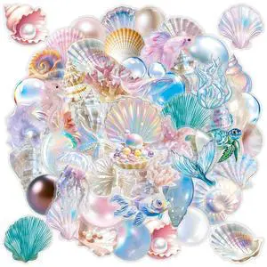 50pcs Sea Shell Stickers Aesthetic PET Conch Stickers Clamshell Pearls Decal Waterproof Decorative Decals for Scrapbook DIY Crafts Album Bullet Journal Planner Water Bottles Laptop Phone(Colours-B8) 50pcs Sea Shell Stickers Aesthetic PET Conch Stickers Clamshell Pearls Decal Waterproof Decorative Decals for Scrapbook DIY Crafts Album Bullet Journal Planner Water Bottles Laptop Phone(Colours-B8)