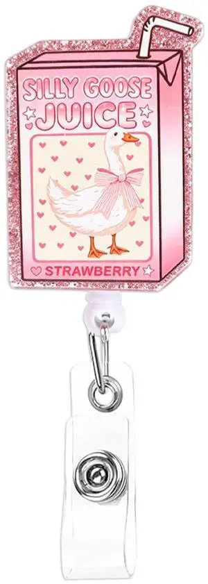 Sillly Goose Juice Funny Retractable Nurse ID Badge Reel Holder with Clip Sillly Goose Juice Funny Retractable Nurse ID Badge Reel Holder with Clip