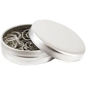 JAM PAPER Circular Paper Clips - Round Paperclips - Silver - 50/Pack JAM PAPER Circular Paper Clips - Round Paperclips - Silver - 50/Pack