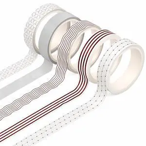 5 Rolls Japanese Washi Tape Scrapbook Decorative Tapes Basic Skinny Pattern | Cute Craft Tape Scrapbooking Arts Adhesive Tapes Modern Arts Masking Tapess for Art DIY Crafts Journals Wrapping Gift 5 Rolls Japanese Washi Tape Scrapbook Decorative Tapes Basic Skinny Pattern | Cute Craft Tape Scrapbooking Arts Adhesive Tapes Modern Arts Masking Tapess for Art DIY Crafts Journals Wrapping Gift