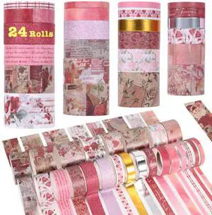FTTELK 24 Rolls Flower Decorative Washi Tape Set(Romantic Eternal Series) | Adhesive Wahi Tape For DIY Art Crafts,Planners, Bullet Journaling,Gift Wrapping,Scrapbooking and Junk Journal Supplies FTTELK 24 Rolls Flower Decorative Washi Tape Set(Romantic Eternal Series) | Adhesive Wahi Tape For DIY Art Crafts,Planners, Bullet Journaling,Gift Wrapping,Scrapbooking and Junk Journal Supplies