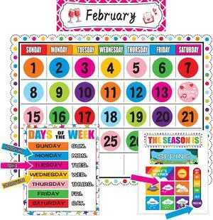 Calendar Bulletin Board Set Calendar Seasons Weather Chart CTP Bulletin Board and Classroom Decoration with Seasons, Weather, and Days of the Week Chart, Back to School Decorations Calendar Bulletin Board Set Calendar Seasons Weather Chart CTP Bulletin Board and Classroom Decoration with Seasons, Weather, and Days of the Week Chart, Back to School Decorations