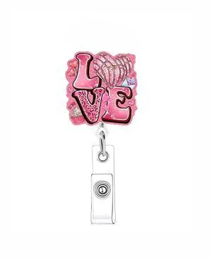 Valentines Cute Heart Badge Reel for Nurse Cake Holiday Retractable Alligator Clip Acrylic Badge Reel for Nurse Nursing Doctors Teacher Social Worker ID Card Valentines Cute Heart Badge Reel for Nurse Cake Holiday Retractable Alligator Clip Acrylic Badge Reel for Nurse Nursing Doctors Teacher Social Worker ID Card