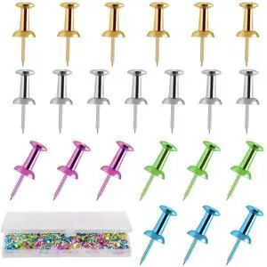 200 Count Colorful Push Pins for Cork Board, Thumb Tacks | Standard Plastic Head, Reusable Steel Pins, Clear Storage Box, For Cork Boards, Photos, Notes, Maps, Office And Home 200 Count Colorful Push Pins for Cork Board, Thumb Tacks | Standard Plastic Head, Reusable Steel Pins, Clear Storage Box, For Cork Boards, Photos, Notes, Maps, Office And Home