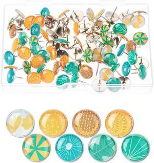 Decorative Push Pins, 80 pcs, 8 Unique Designs, Botanic Bloom | Cute Push Pins for Bulletin Board, Cute Thumb Tacks for Cork Board, Office Organization or Home Décor Decorative Push Pins, 80 pcs, 8 Unique Designs, Botanic Bloom | Cute Push Pins for Bulletin Board, Cute Thumb Tacks for Cork Board, Office Organization or Home Décor