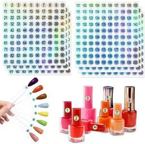 C12rtive 3 Sets Number Stickers (1-200), Waterproof Round Labels for Organizing Nail Polish Bottles, Nail Swatch Sticks, Lipstick C12rtive 3 Sets Number Stickers (1-200), Waterproof Round Labels for Organizing Nail Polish Bottles, Nail Swatch Sticks, Lipstick