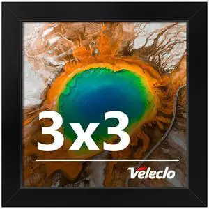 Veleclo 3x3 Picture Frame, 3x3 Black Picture Frame with Shatter Resistant Plexiglass, Stable and Sturdy 3 x 3 Poster Frame, Handpicked Gift Collection, 1 Pack Veleclo 3x3 Picture Frame, 3x3 Black Picture Frame with Shatter Resistant Plexiglass, Stable and Sturdy 3 x 3 Poster Frame, Handpicked Gift Collection, 1 Pack