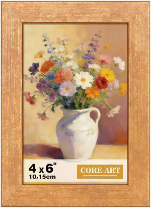 CORE ART 4x6 Gold Picture Frame, HD Plexiglass | Wall & Desktop Display, Cute Room Decor, Small Artwork Frame, Festival Gift, Rotatable Buckles, 45-Degree Stand CORE ART 4x6 Gold Picture Frame, HD Plexiglass | Wall & Desktop Display, Cute Room Decor, Small Artwork Frame, Festival Gift, Rotatable Buckles, 45-Degree Stand