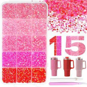 15000Pcs Pink Rhinestones for Bedazzling Kit, Bedazzling Resin Gems, | Pink Gems Bedazzling for Crafting, Flatback Resin Jelly Rhinestones for Craft DIY Face Makeup Crafts Tumblers 15000Pcs Pink Rhinestones for Bedazzling Kit, Bedazzling Resin Gems, | Pink Gems Bedazzling for Crafting, Flatback Resin Jelly Rhinestones for Craft DIY Face Makeup Crafts Tumblers