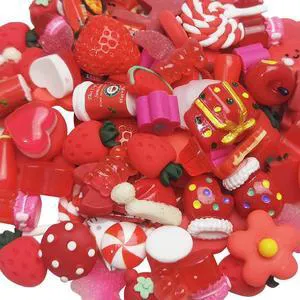 Chenkou Craft 50pcs Lots Mix Assort Christmas Red DIY Flatbacks Resin Flat Back Buttons Scrapbooking (Red) Chenkou Craft 50pcs Lots Mix Assort Christmas Red DIY Flatbacks Resin Flat Back Buttons Scrapbooking (Red)