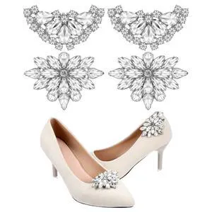 Molain 4Pcs Rhinestone Shoe Clips, Detachable Crystal Shoe Buckle Jewelry for Women Dress Shoes Shoes Jewelry Decoration Elegant Shoe Accessories for Bridal Wedding Party Molain 4Pcs Rhinestone Shoe Clips, Detachable Crystal Shoe Buckle Jewelry for Women Dress Shoes Shoes Jewelry Decoration Elegant Shoe Accessories for Bridal Wedding Party