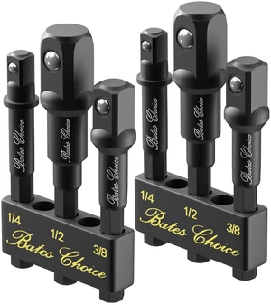 Impact Socket Adapter Set, 2 Sets, 6 pcs, 1/4", 3/8", 1/2" Hex Shank with Bit Holder, 3/8 Adapter for Impact Driver Socket Set Impact Socket Adapter Set, 2 Sets, 6 pcs, 1/4", 3/8", 1/2" Hex Shank with Bit Holder, 3/8 Adapter for Impact Driver Socket Set