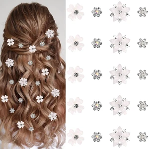 Atoden Mini Rhinestone Flower Hair Clips Small 20Pcs White Glitter Tiny Decorative Hair Pins Barrettes Floral Wedding Bridal Hair Accessories for Women Girls Teens Atoden Mini Rhinestone Flower Hair Clips Small 20Pcs White Glitter Tiny Decorative Hair Pins Barrettes Floral Wedding Bridal Hair Accessories for Women Girls Teens