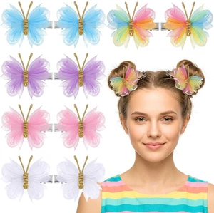 10 Pcs Butterfly Hair Clips, 2 Inch Tulle Mesh Mini Barrettes for Women Girls, Y2K Colorful Hair Accessories for Teens - Elegant Butterfly Clips for Parties Weddings Cosplay Decor 10 Pcs Butterfly Hair Clips, 2 Inch Tulle Mesh Mini Barrettes for Women Girls, Y2K Colorful Hair Accessories for Teens - Elegant Butterfly Clips for Parties Weddings Cosplay Decor